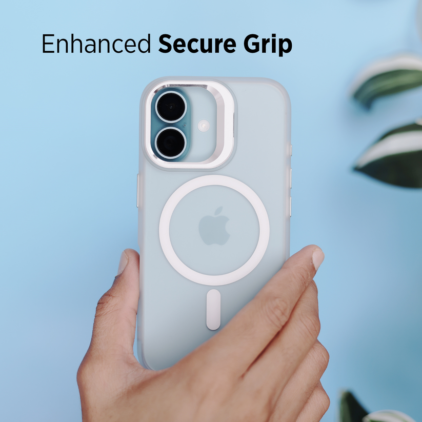 TEKNE CLEAR Case with Camera Stand for iPhone 16 | Slim, Transparent & Scratch-Resistant - White Get best offers for TEKNE CLEAR Case with Camera Stand for iPhone 16 | Slim, Transparent & Scratch-Resistant - White