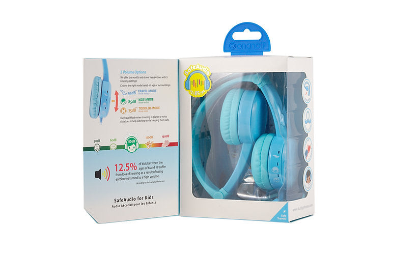ONANOFF BuddyPhones Travel Foldable with 3 step volume setting Blue Imagine Store 30 10 2024