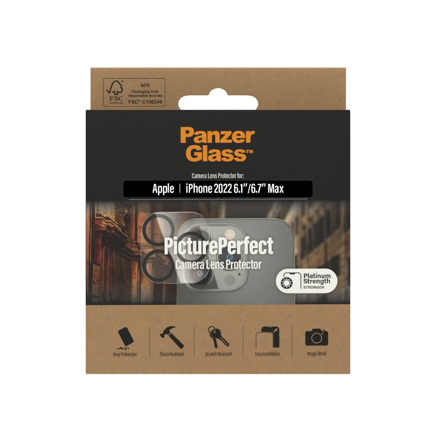 PanzerGlass™ Picture Perfect Camera Lens Protector for iPhone 14 Pro, iPhone 14 Pro Max - Clear
