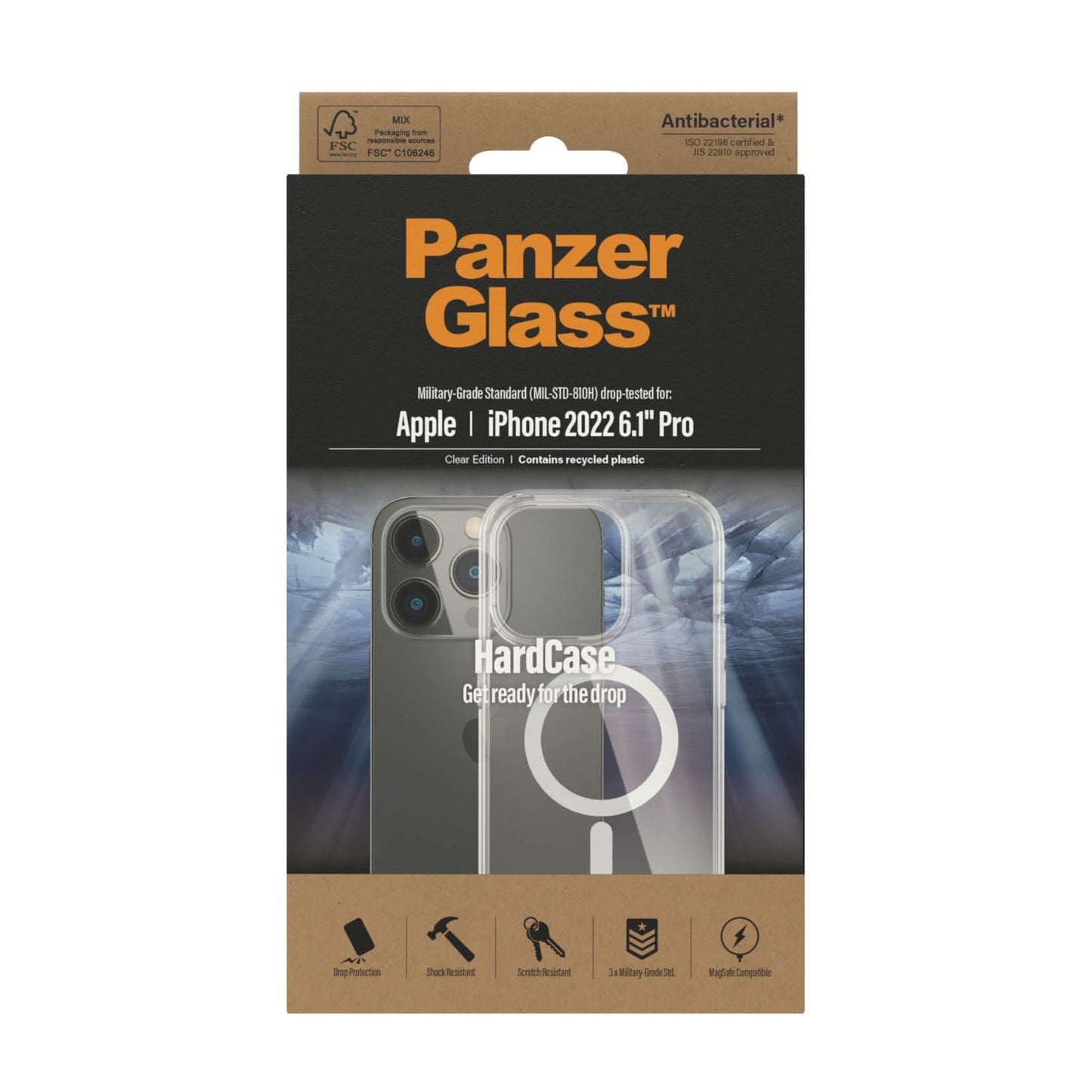 PanzerGlass™ HardCase MagSafe Compatible for iPhone 14 Pro - Clear Edition