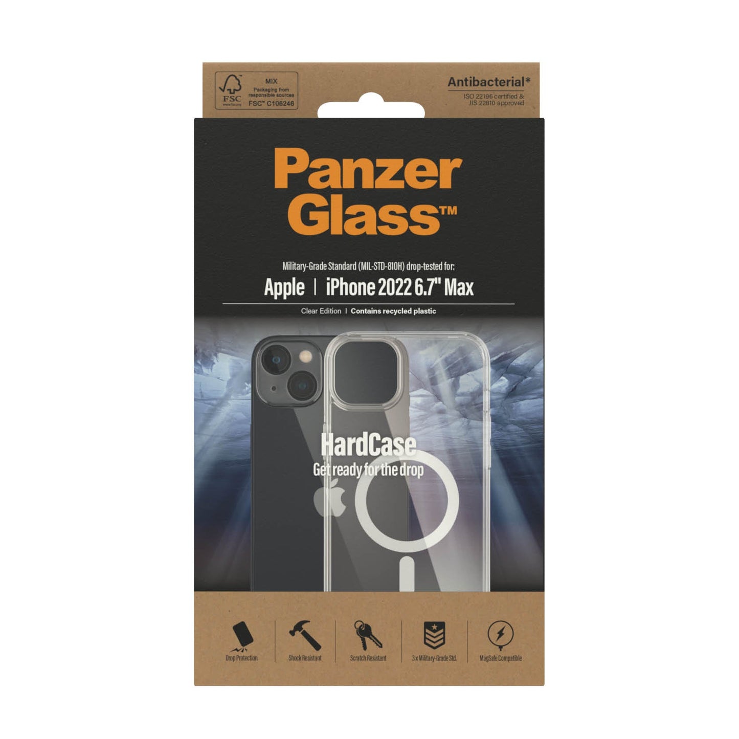 PanzerGlass™ HardCase MagSafe Compatible for iPhone 14 Plus - Clear Edition