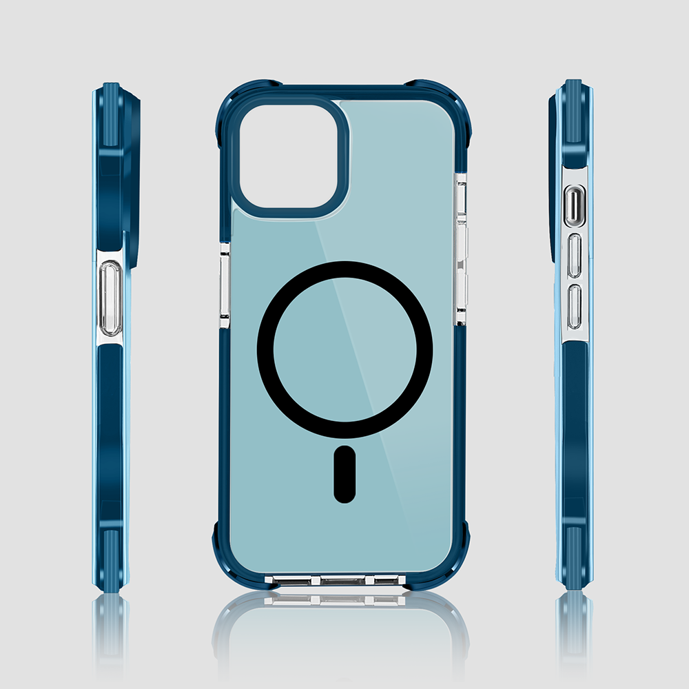 GRIPP EVO MagSafe Case for iPhone 14 Plus (6.7)  - Blue (Transparent Back)