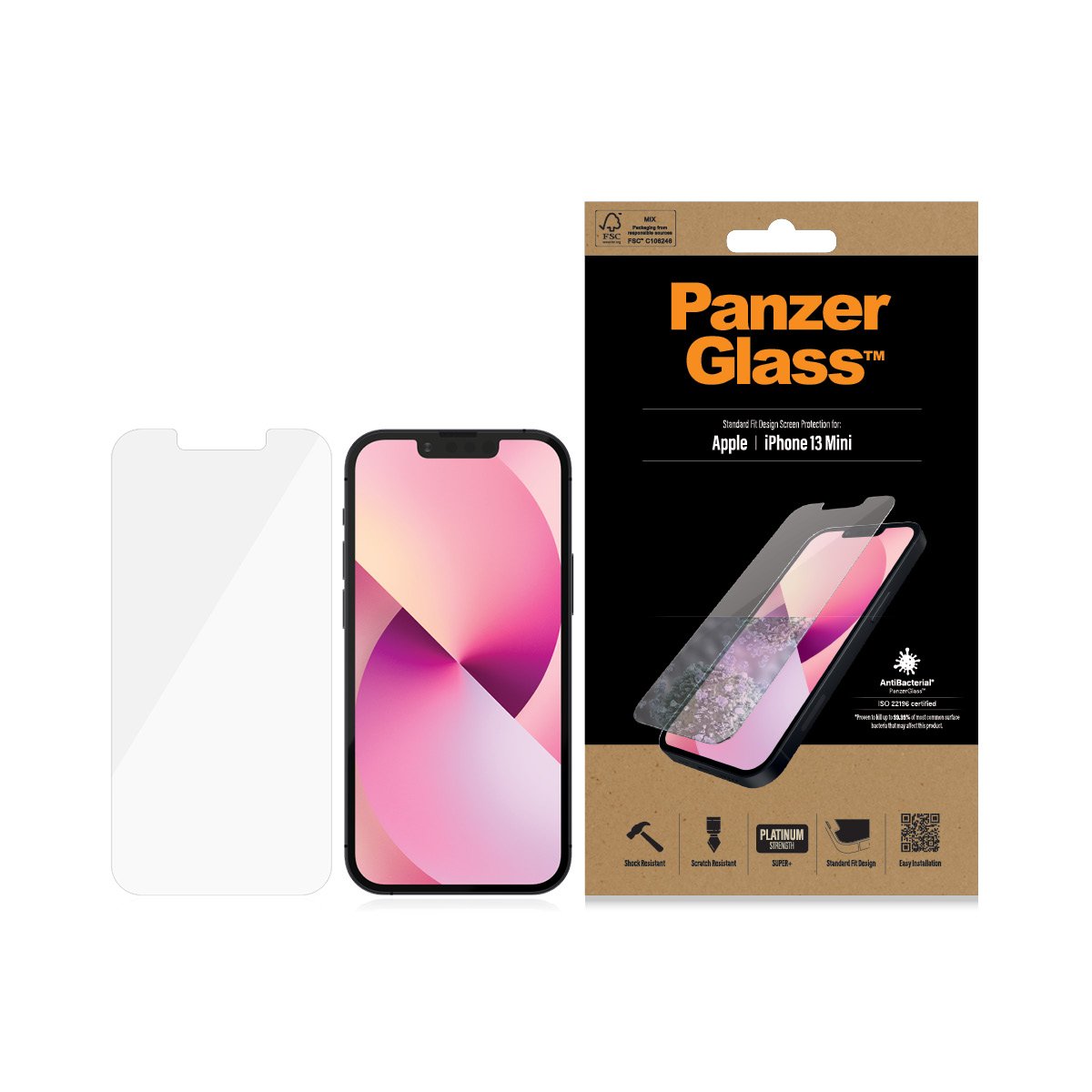 PanzerGlass iPhone 13 mini AntiBacterial Screen Protector