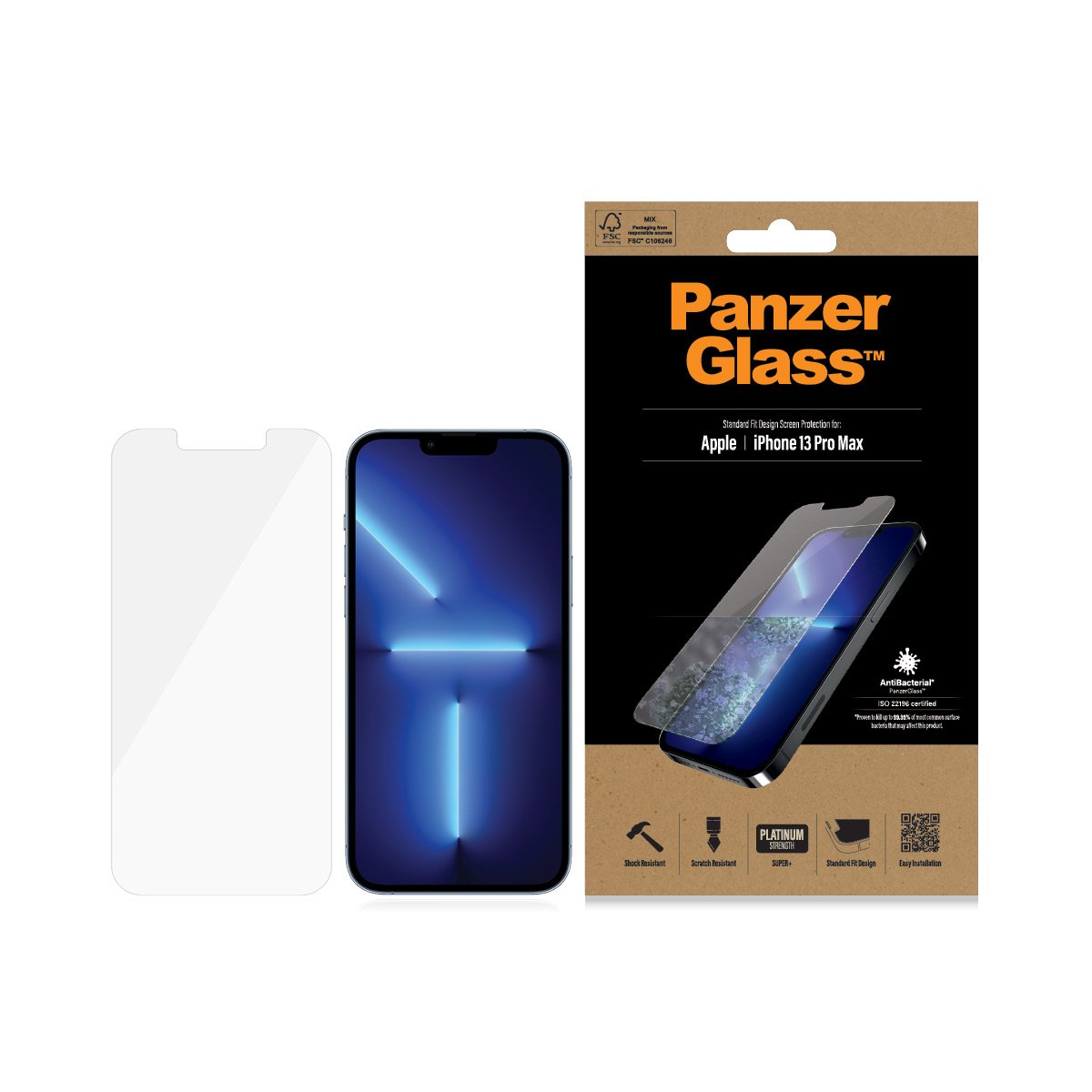 PanzerGlass iPhone 13 Pro Max AntiBacterial Screen Protector