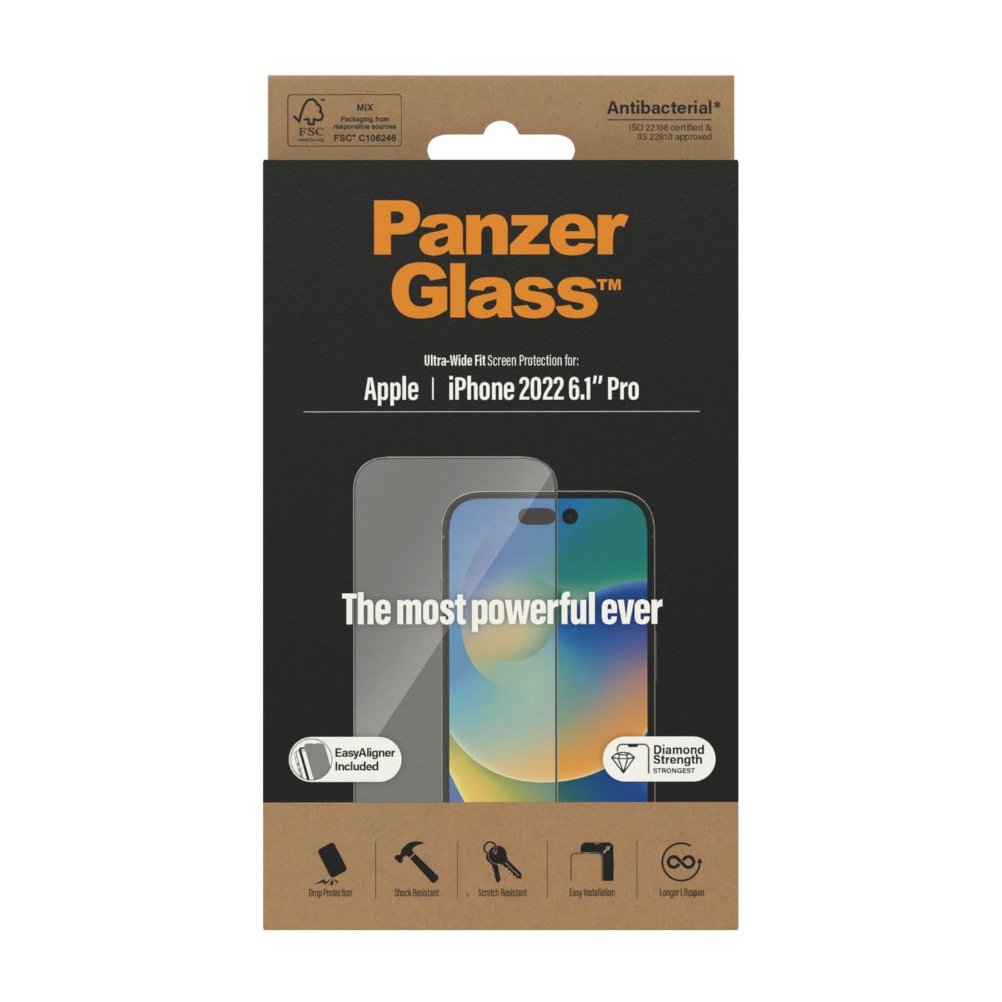 PanzerGlass™ Ultra-Wide Fit Screen Protector for iPhone 14 Pro - Clear
