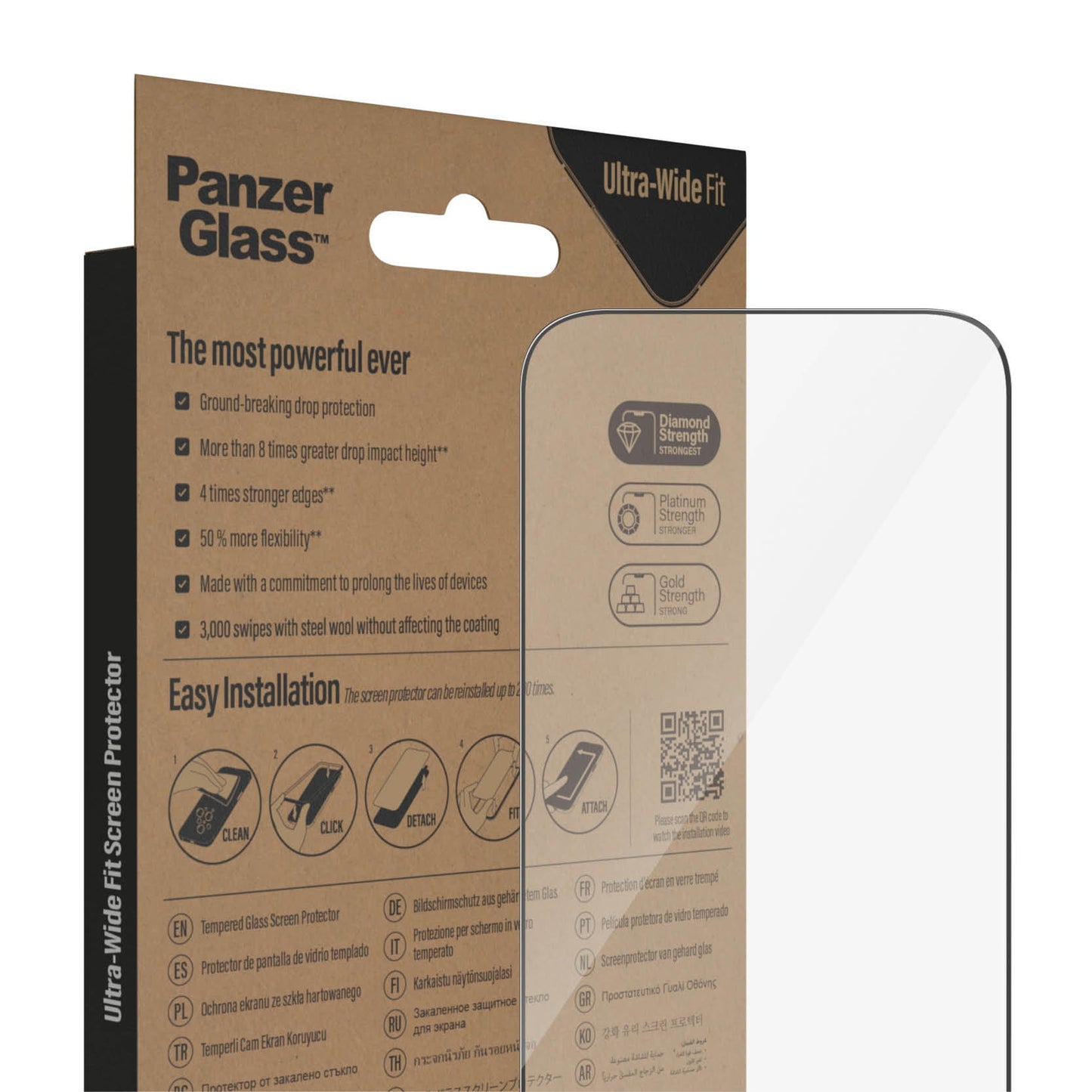 PanzerGlass™ Ultra-Wide Fit Screen Protector for iPhone 14 Pro - Clear
