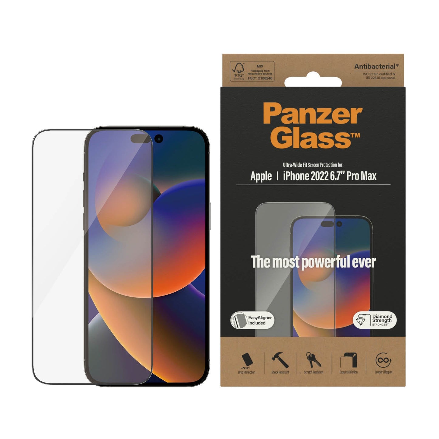 PanzerGlass™ Ultra-Wide Fit Screen Protector for iPhone 14 Pro Max - Clear