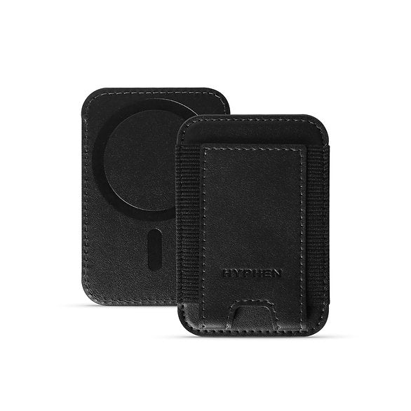 HYPHEN MagSafe Wallet - Single Pocket Holder - Black 