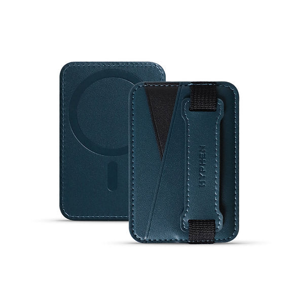 HYPHEN MagSafe Wallet - Dual Pocket with Grip - Blue
