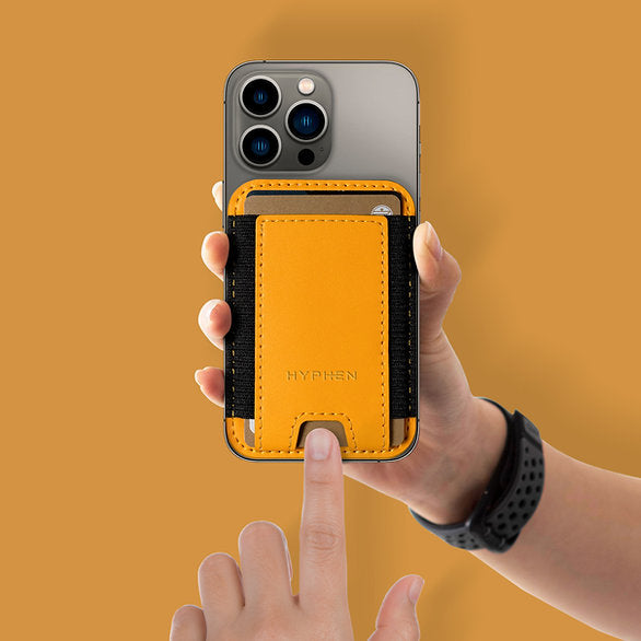 HYPHEN MagSafe Wallet - Single Pocket¬†Holder - Orange