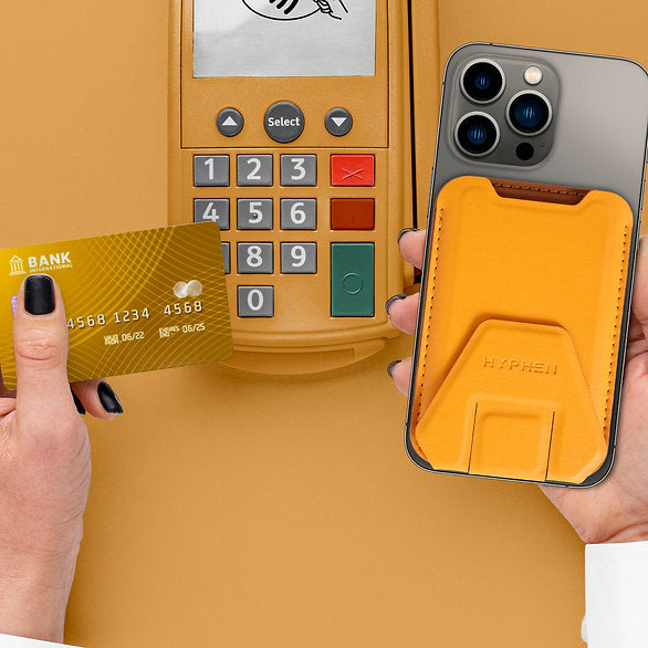 HYPHEN MagSafe Wallet - Card Holder with Stand - Orange
