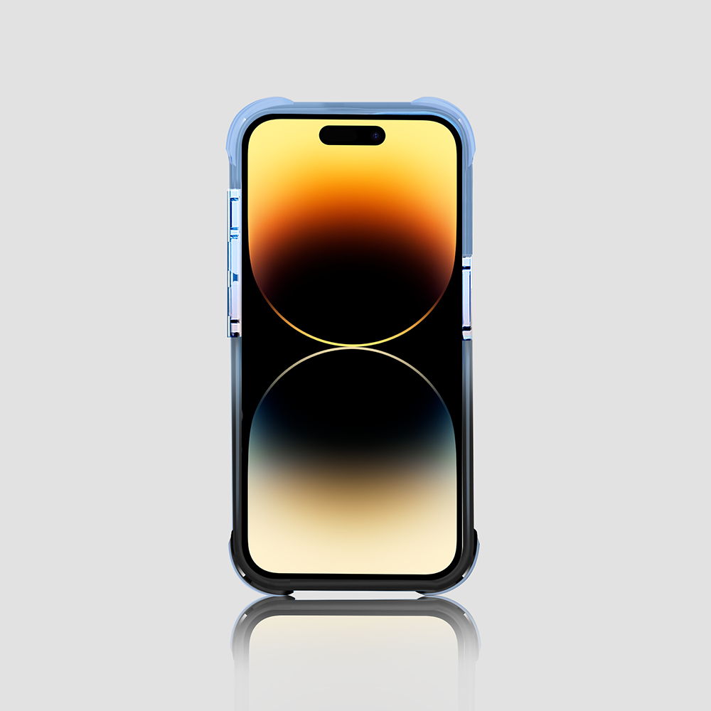 Gripp EVO Case for Apple iPhone 14 Plus (6.7) - Blue/Black (Transparent Back)