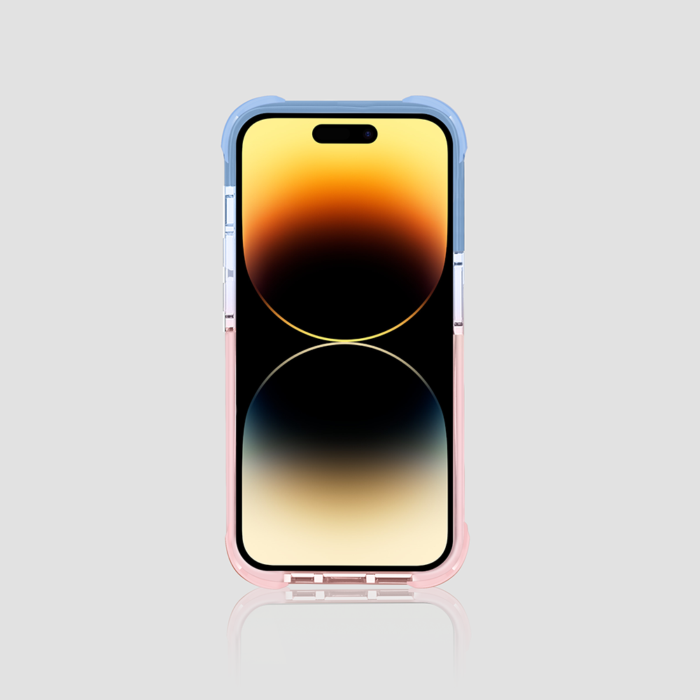 Gripp EVO Case for Apple iPhone 14 Plus (6.7) - Blue/Pink (Transparent Back)