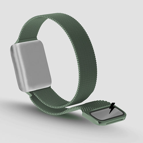 GRIPP 42/44/45mm stainless steel watch strap - Green