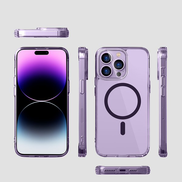 Purple Iphone 12 Pro Clear Case Apple GRIPP Clear Magsafe Case For