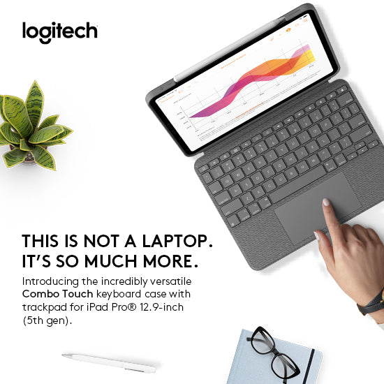 Logitech Combo touch backlit keyboard case with trackpad 12.9_Oxford Grey