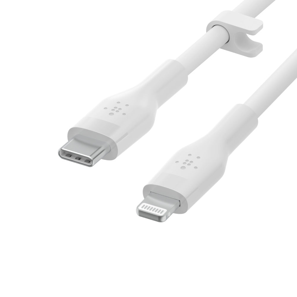 Belkin BOOST↑CHARGE™ Flex USB-C Cable with Lightning Connector - White
