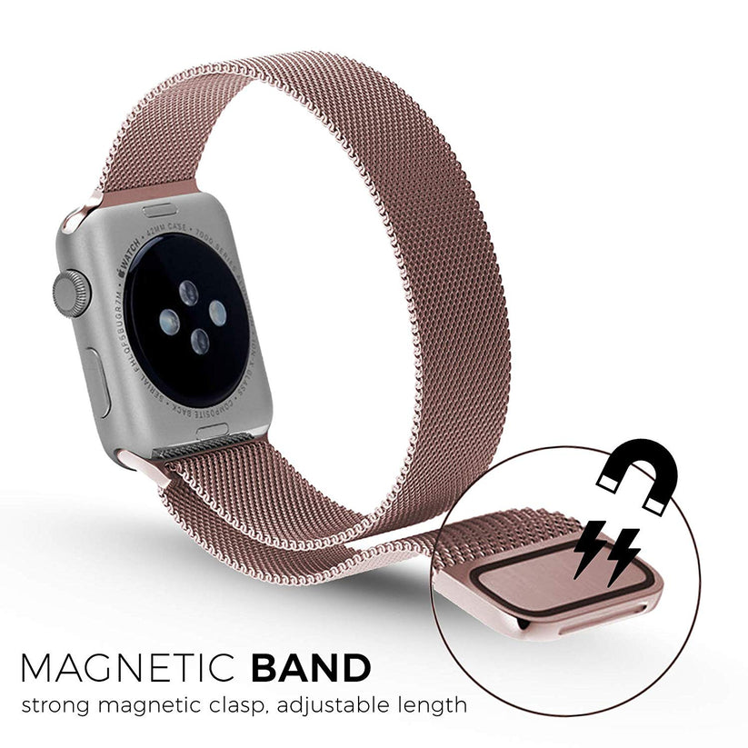 GRIPP 42/44mm stainless steel Metal watch strap Rose Gold