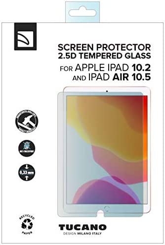 Tucano Tempered Glass Screen Protector for iPad 10.2, iPad Air 10.5 - Crystal Clear