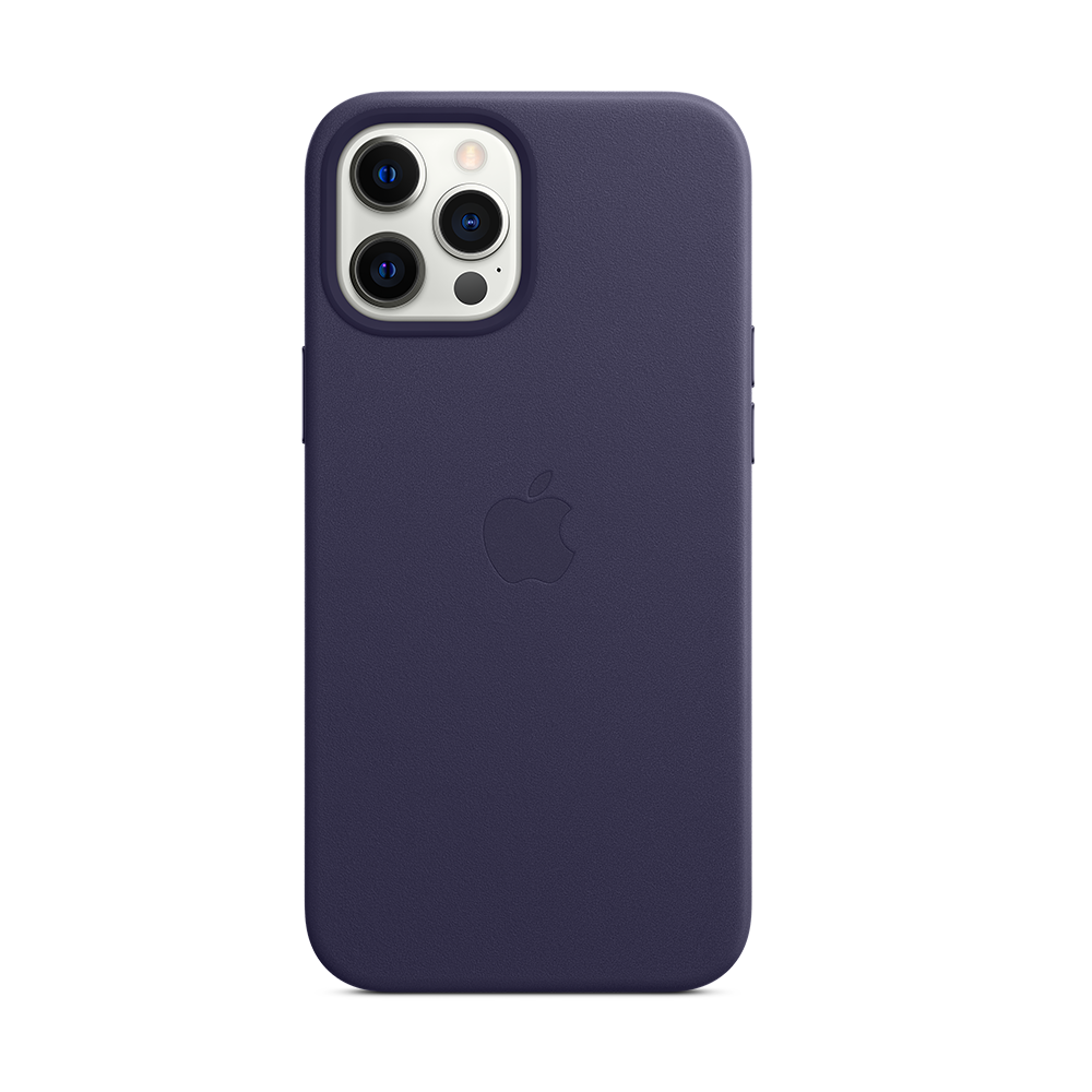 Apple Leather Case with MagSafe for iPhone 12 Pro Max - Deep Violet