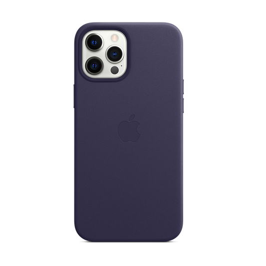 Apple Leather Case with MagSafe for iPhone 12 Pro Max - Deep Violet