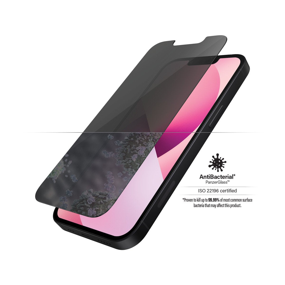 PanzerGlass iPhone 13 mini AntiBacterial Screen Protector - Privacy