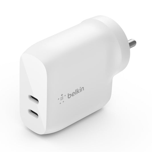 Belkin BOOST↑CHARGE™ Dual USB-C PD Wall Charger 40W - White